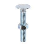 Timco Carriage Bolt & Hex Nut - BZP