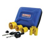 Faithfull Universal Varipitch Holesaw Electrician's Kit, 9 Piece 16-51mm