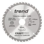 Trend CSB/19040 Trend Wood Circular Saw Blade 190mm x 30mm x 40T