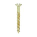 Timco Brass Timber Screw Slot Countersunk