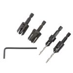 Trend SNAP/PC/A Trend Snappy 4 Piece Set Countersink & Plug cutter Set