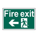 Safety Sign 4200 Recyclable 'Fire exit' running man arrow left - 600 x 400mm