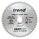 Trend CSB/CC21660 Trend Wood Mitre Saw Blade 216mm x 30mm x 60T