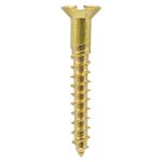 Timco Brass Timber Screw Slot Countersunk