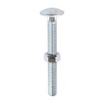 Timco Carriage Bolt & Hex Nut - BZP