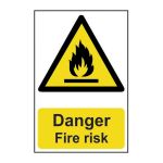 Safety Sign 0900 'Danger Fire risk' - 200 x 300mm