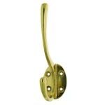 Polished Brass Hat & Coat Hook 125mm