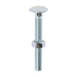 Timco Carriage Bolt & Hex Nut - BZP