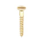 Timco Brass Timber Screw Slot Countersunk