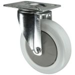100mm Swivel White Nylon Plate Castor 150kg Load