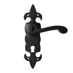 Black Antique Fleur de Leys / Ornate Lock Furniture - KX906