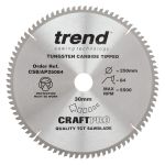 Trend CSB/AP25084 Trend Aluminium/Plastic Circular Saw Blade 250mm x 30mm x 84T