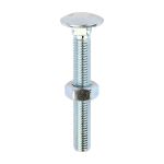 Timco Carriage Bolt & Hex Nut - BZP