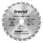 Trend CSB/16524T Trend Wood Cordless Circular Saw Blade 165mm x 20mm x 24T