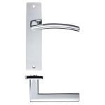 Polished Chrome Amalfi Lever on Latch Backplate