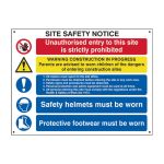 Safety Sign 4550 'Composite Site Safety Notice' - 800 x 600mm
