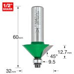 Trend C049X1/2TC Self guided chamfer angle=45 degrees x 12.7mm Cut