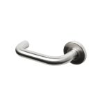 Consort Lever On Rose, Satin Stainless Steel