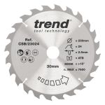 Trend CSB/23024 Trend Wood Circular Saw Blade 230mm x 30mm x 24T