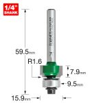 Trend C074AX1/4TC Rounding over 1.6mm radius x 7.9mm cut