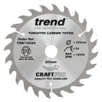 Trend CSB/15024 Trend Wood Circular Saw Blade 150mm x 20mm x 24T