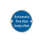 'Automatic Fire Door Keep Clear' Signage 76mm