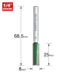 Trend C012AX1/4TC Two Flute Cutter 8.0mm diameter