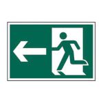 Safety Sign 1531 Running man arrow left - 300 x 200mm