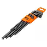 Bahco BE-9770 Metric Long Ball End Hex L-Key Set, 9 Piece