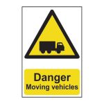 Safety Sign 4100 Non Adheisve 'Danger Moving vehicles' - 400 x 600mm