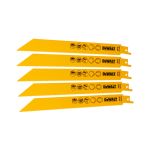 Dewalt 203mm 14 TPI (Metal) Bi-Metal Reciprocating Blade (Pack of 5)