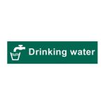 Safety Sign 5213 Recyclable 'Drinking Water' - 200 x 50mm