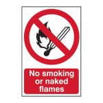 Safety Sign 0555 'No smoking or naked flames' - 200 x 300mm
