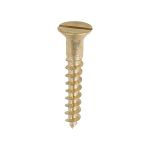Timco Brass Timber Screw Slot Countersunk