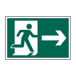 Safety Sign 1530 Running man arrow right - 300 x 200mm