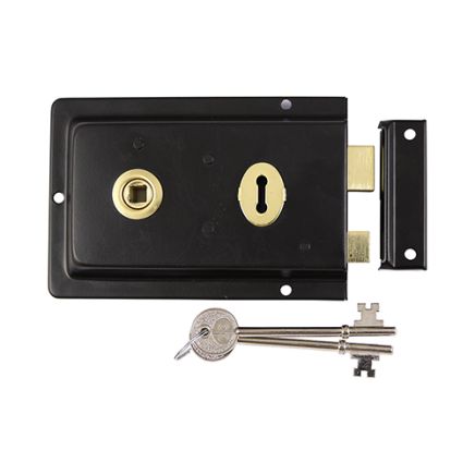 Timco Rim Sash Lock Fluted - Black