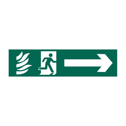Safety Sign 5200 Recyclable Running man arrow right - 200 x 50mm