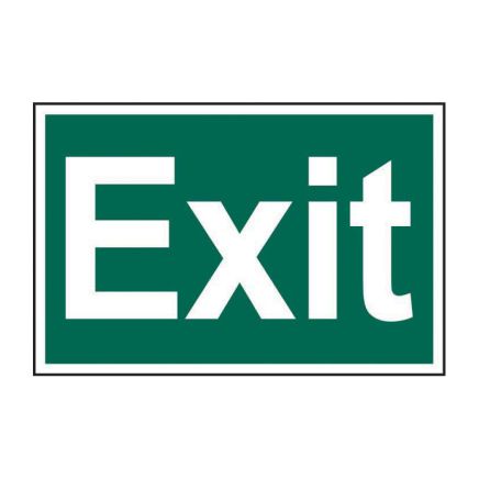 Safety Sign 1515 'Exit' (text only) - 300 x 200mm