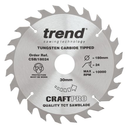 Trend CSB/18024 Trend Wood Circular Saw Blade 180mm x 30mm x 24T