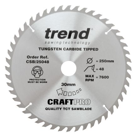Trend CSB/25048 Trend Wood Circular Saw Blade 250mm x 30mm x 48T