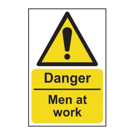 Safety Sign 1200 'Danger Men at work' - 200 x 300mm