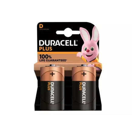 Duracell D Cell Plus Power +100% Batteries (Pack 2)
