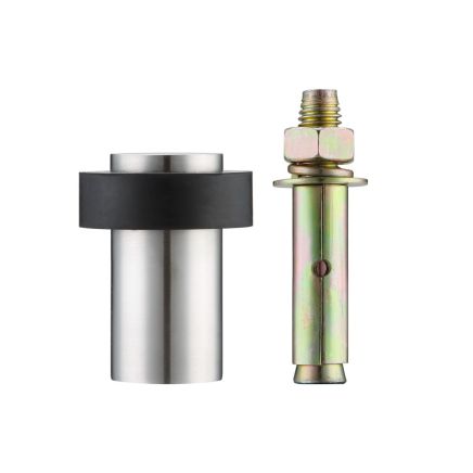 Round Collared Anchored Heavy Duty Door Stop