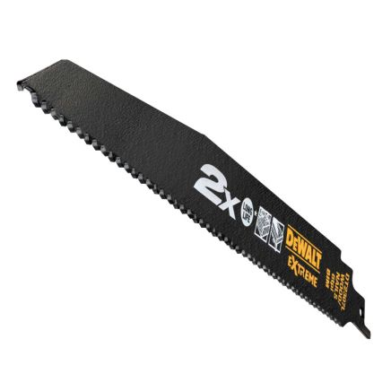 Dewalt EXTREME 28mm 6 TPI (Demolition Wood + Nails) Bi-Metal Reciprocating Blades (Pack of 5)