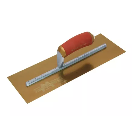 Marshalltown MPB13GSD Pre-Worn PermaShape® Finishing Gold S/S Trowel DuraSoft® 13 x 5in