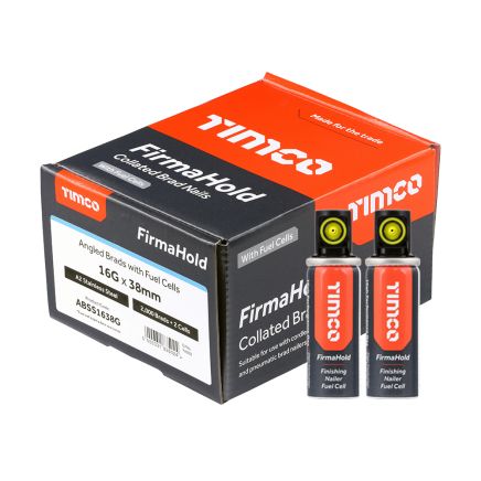 Timco FirmaHold Collated Angled Brad Nails & Gas - A2 Stainless Steel