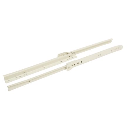 Roller Drawer Runners, Single Extension, Load Capacity 17 - 20 kg, Plastic Coated Steel