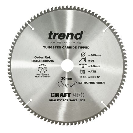 Trend CSB/CC30596 Trend Wood Mitre Saw Blade 305mm x 30mm x 96T