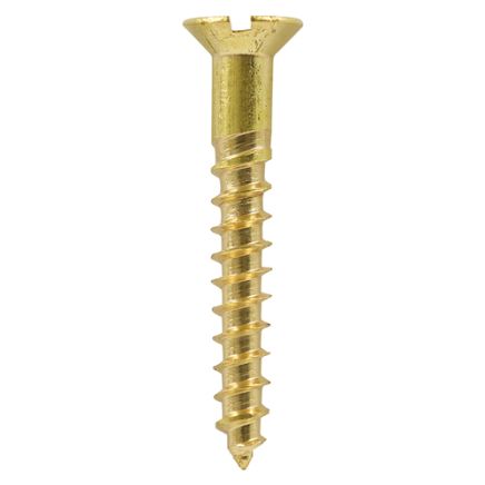 Timco Brass Timber Screw Slot Countersunk