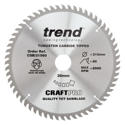 Trend CSB/21560 Trend Wood Circular Saw Blade 215mm x 30mm x 60T